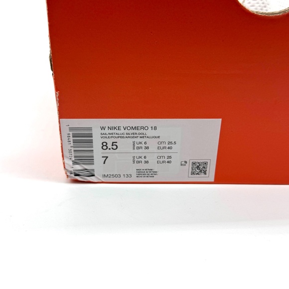 Nike Womens Vomero 18 Sail Metallic Pink Shoes Sz 8.5 New Running IM2503-133 - Picture 10 of 12